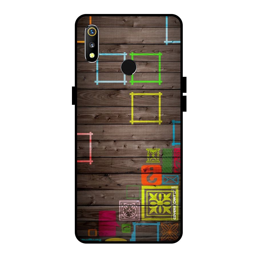 Multicolor Frame Design Metal Back Case for Realme 3i