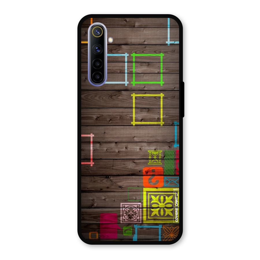 Multicolor Frame Design Metal Back Case for Realme 6