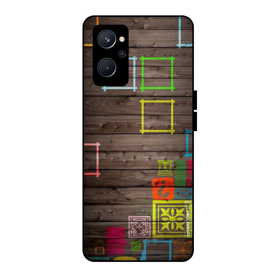 Multicolor Frame Design Metal Back Case for Realme 9i 5G