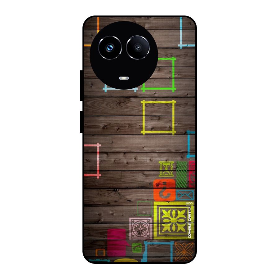 Multicolor Frame Design Metal Back Case for Realme Narzo 60X