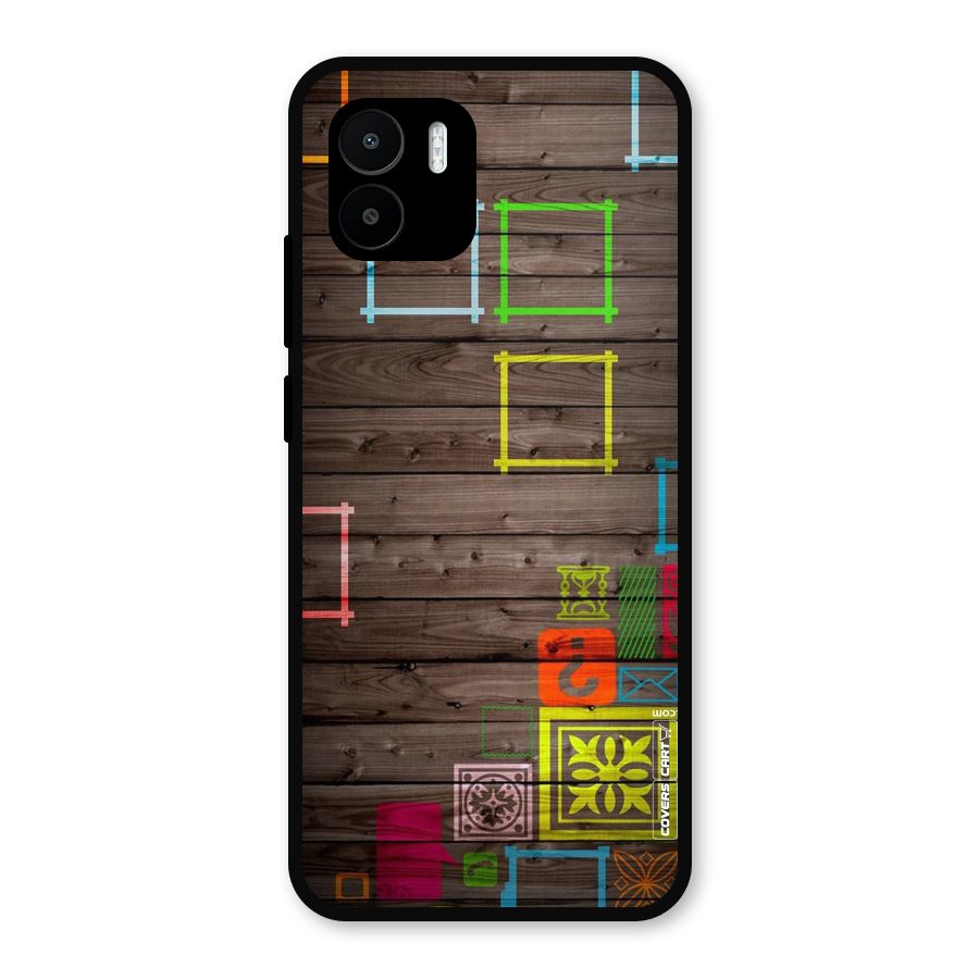 Multicolor Frame Design Metal Back Case for Redmi A2