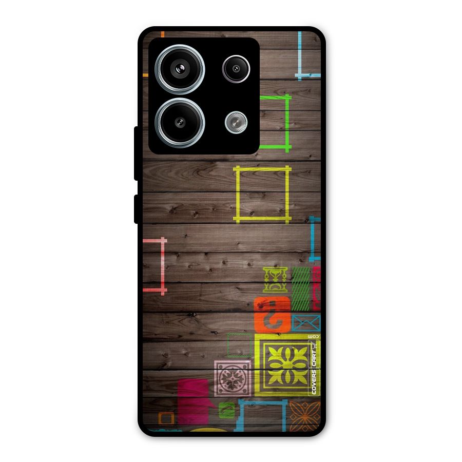 Multicolor Frame Design Metal Back Case for Redmi Note 13 Pro 5G