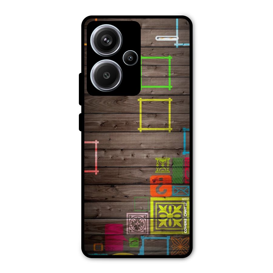 Multicolor Frame Design Metal Back Case for Redmi Note 13 Pro Plus