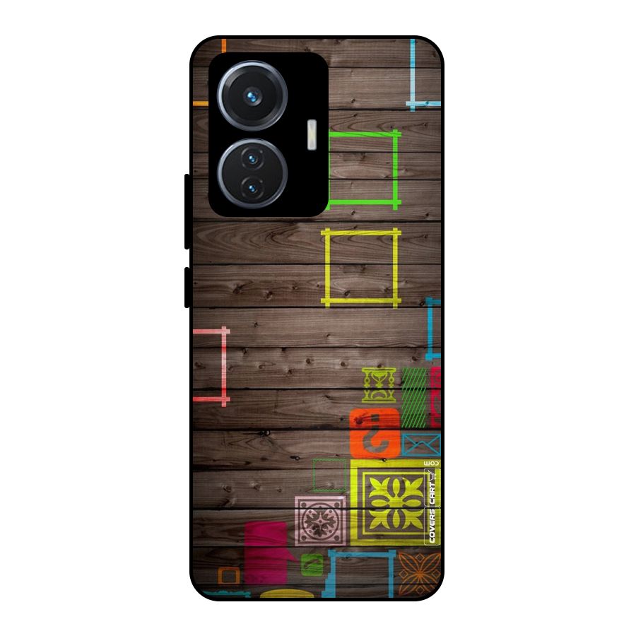 Multicolor Frame Design Metal Back Case for Vivo T1 44W