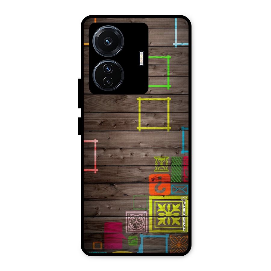 Multicolor Frame Design Metal Back Case for Vivo T1 Pro