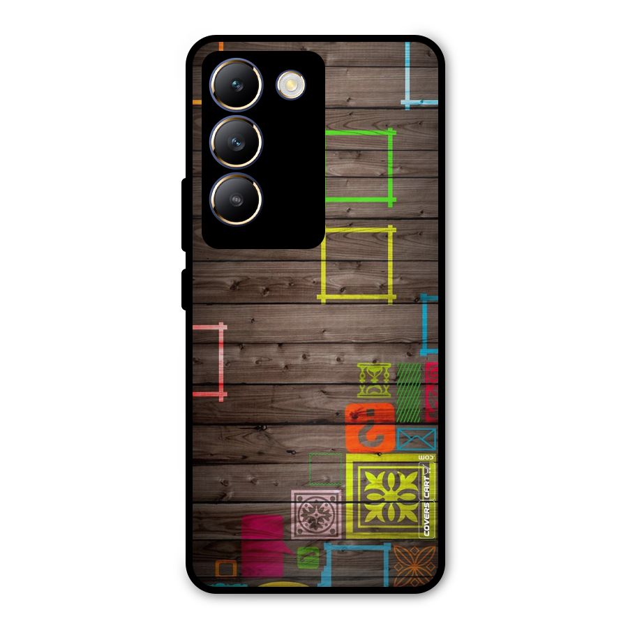 Multicolor Frame Design Metal Back Case for Vivo T3 5G