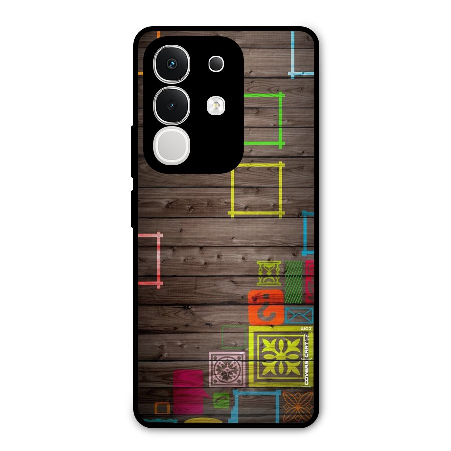 Multicolor Frame Design Metal Back Case for Vivo T4x