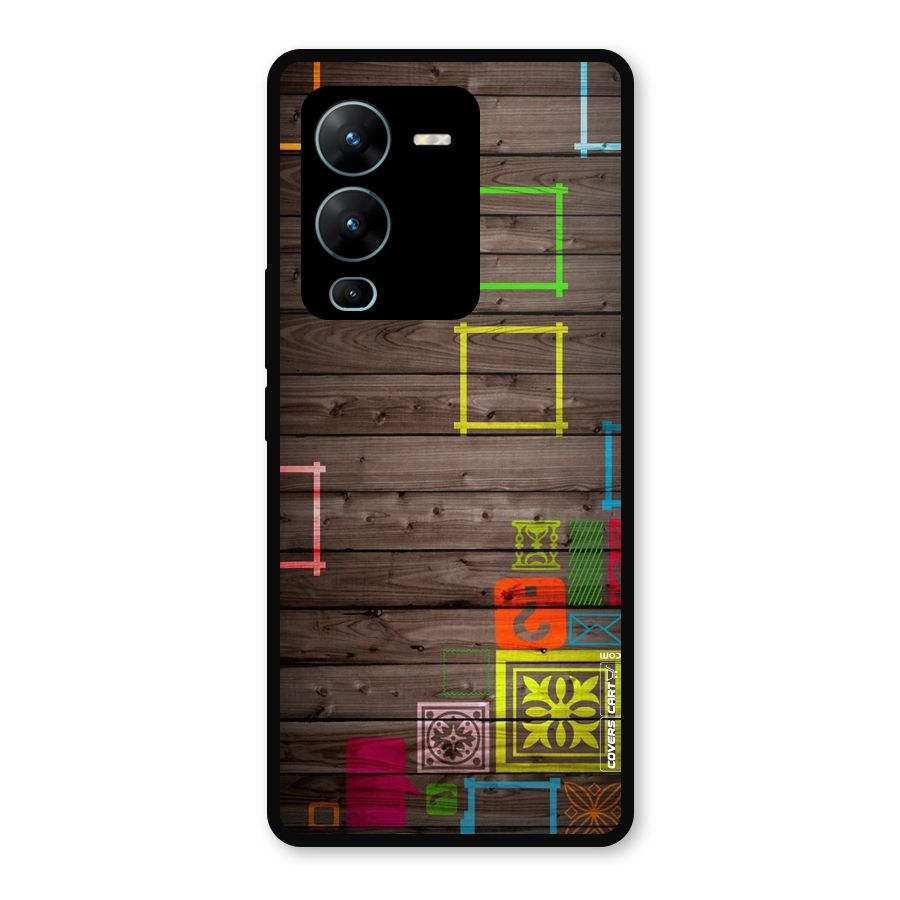 Multicolor Frame Design Metal Back Case for Vivo V25 Pro
