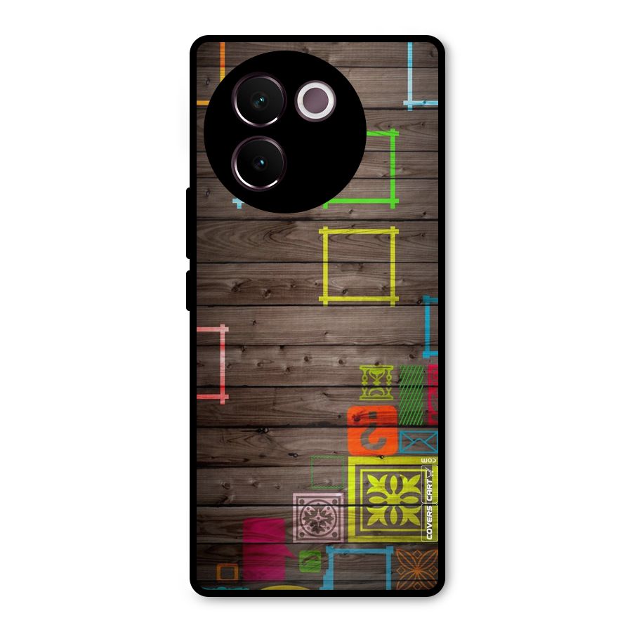 Multicolor Frame Design Metal Back Case for Vivo V30e