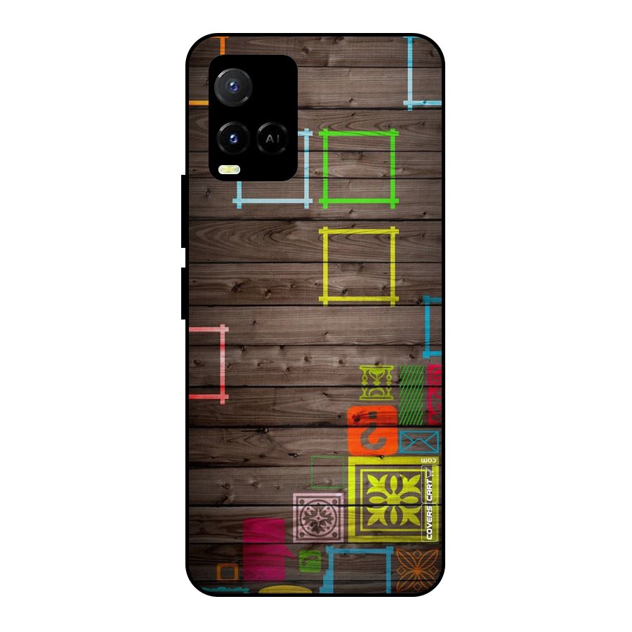 Multicolor Frame Design Metal Back Case for Vivo Y21T