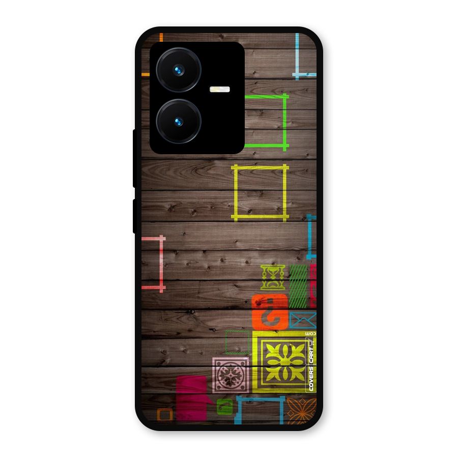 Multicolor Frame Design Metal Back Case for Vivo Y22