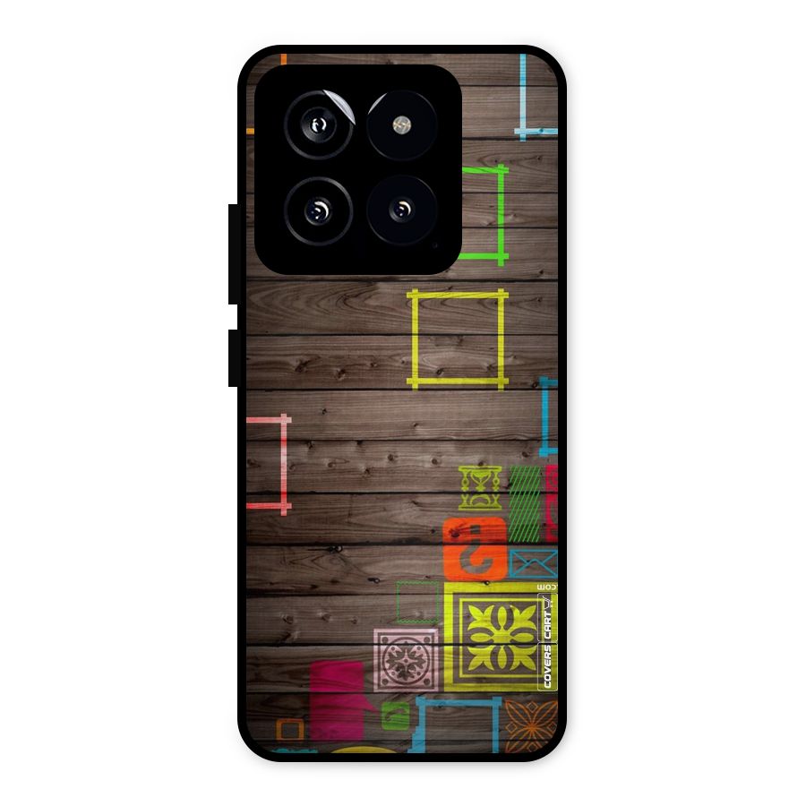 Multicolor Frame Design Metal Back Case for Xiaomi 14