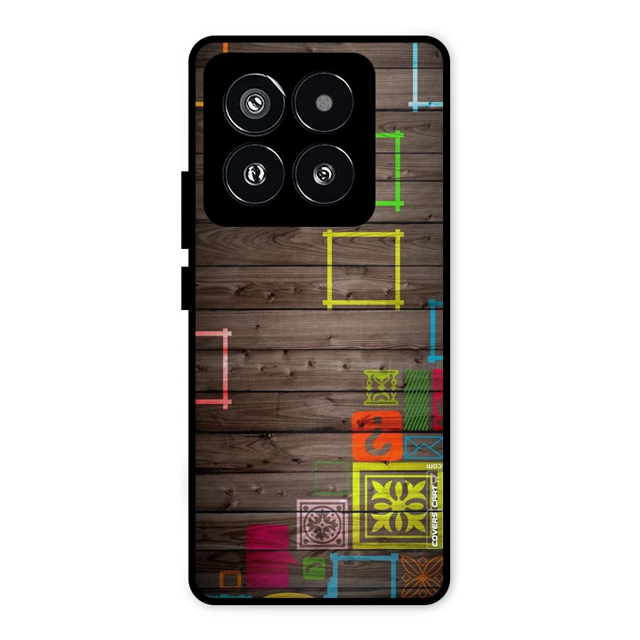 Multicolor Frame Design Metal Back Case for Xiaomi 14 Pro