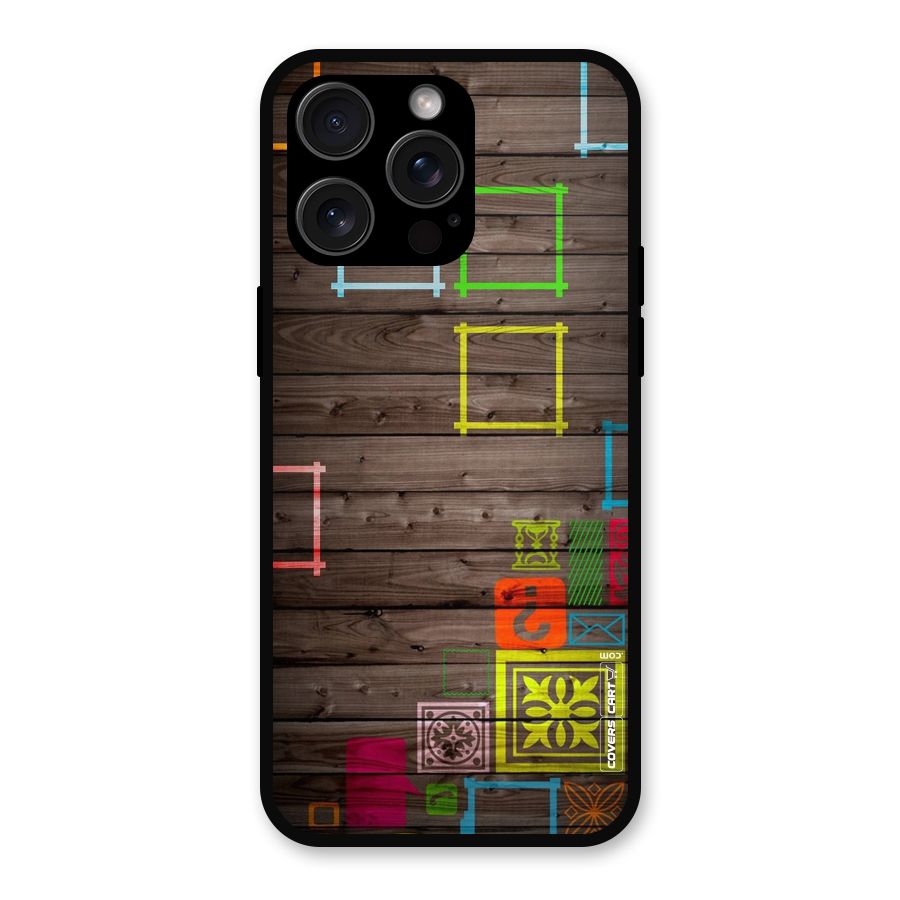 Multicolor Frame Design Metal Back Case for iPhone 15 Pro Max