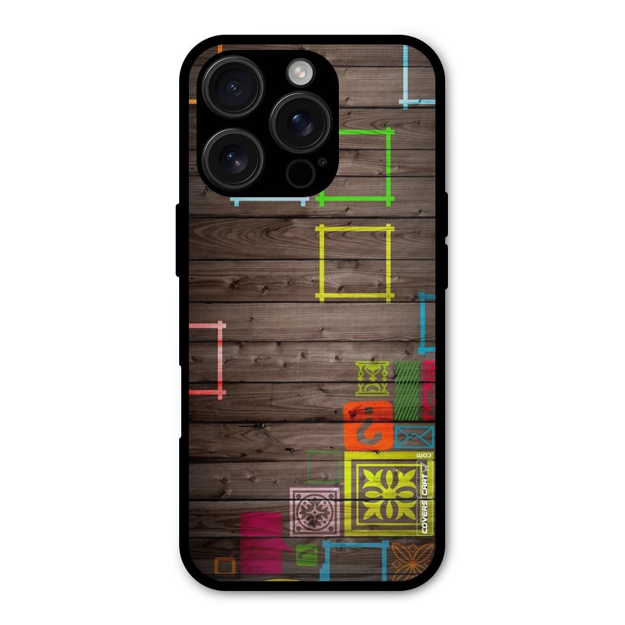 Multicolor Frame Design Metal Back Case for iPhone 16 Pro