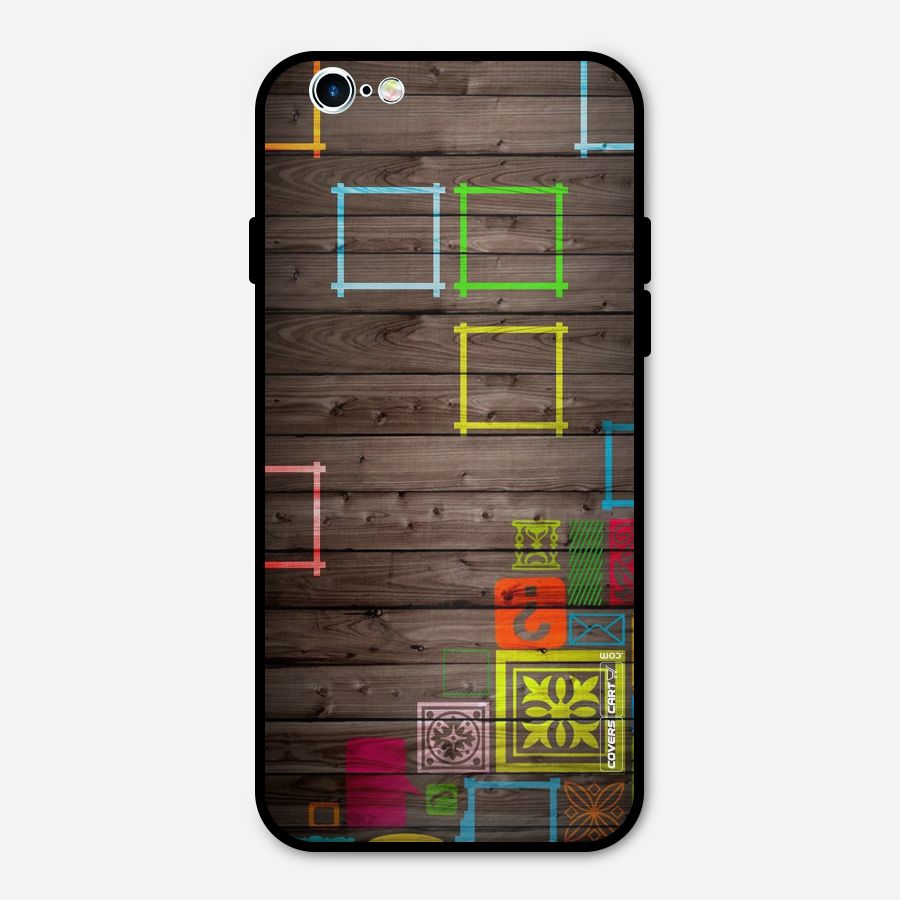 Multicolor Frame Design Metal Back Case for iPhone 6 6s