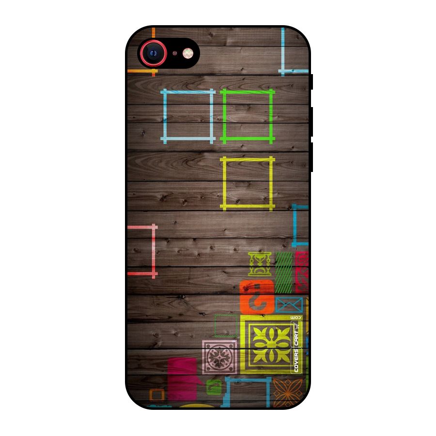 Multicolor Frame Design Metal Back Case for iPhone 7