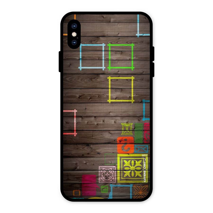 Multicolor Frame Design Metal Back Case for iPhone XS Max