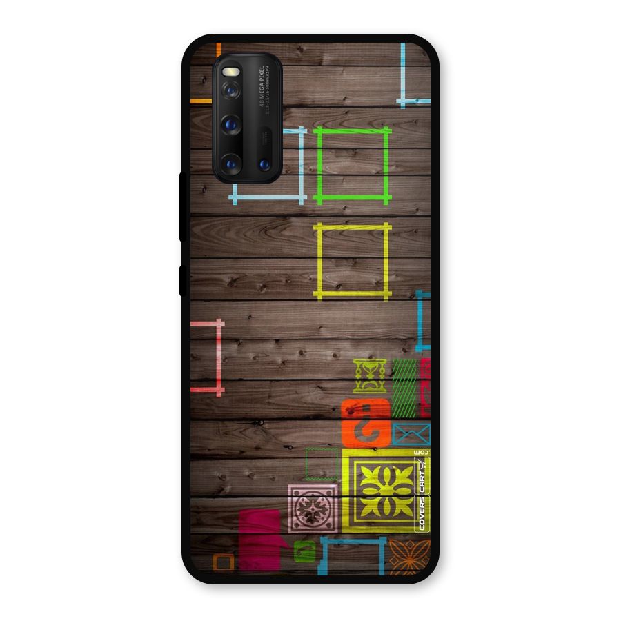 Multicolor Frame Design Metal Back Case for iQOO 3