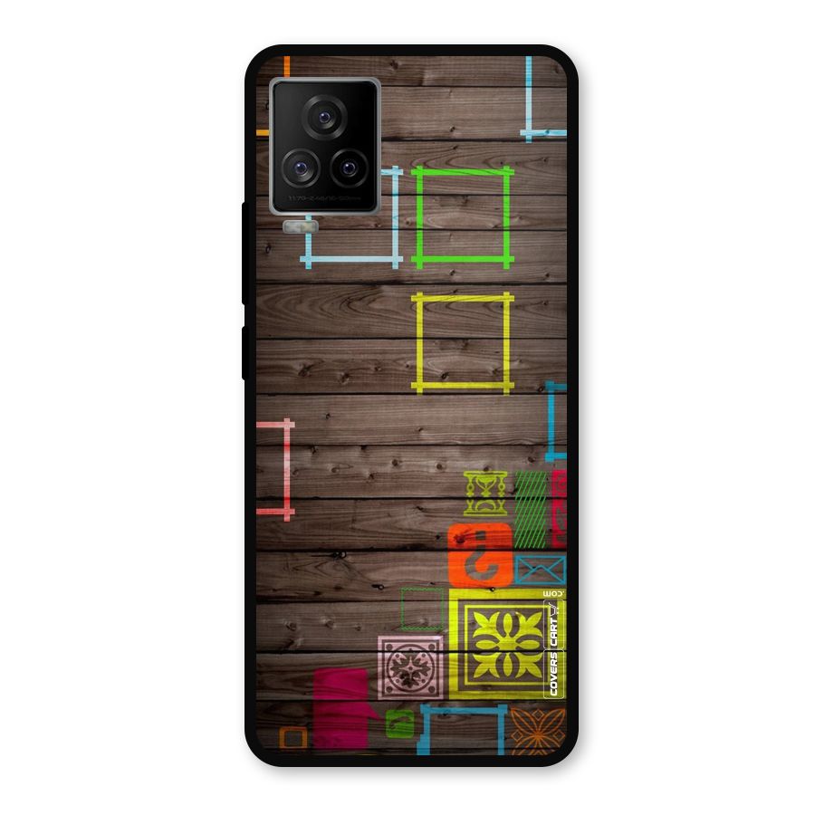 Multicolor Frame Design Metal Back Case for iQOO 7 Legend 5G