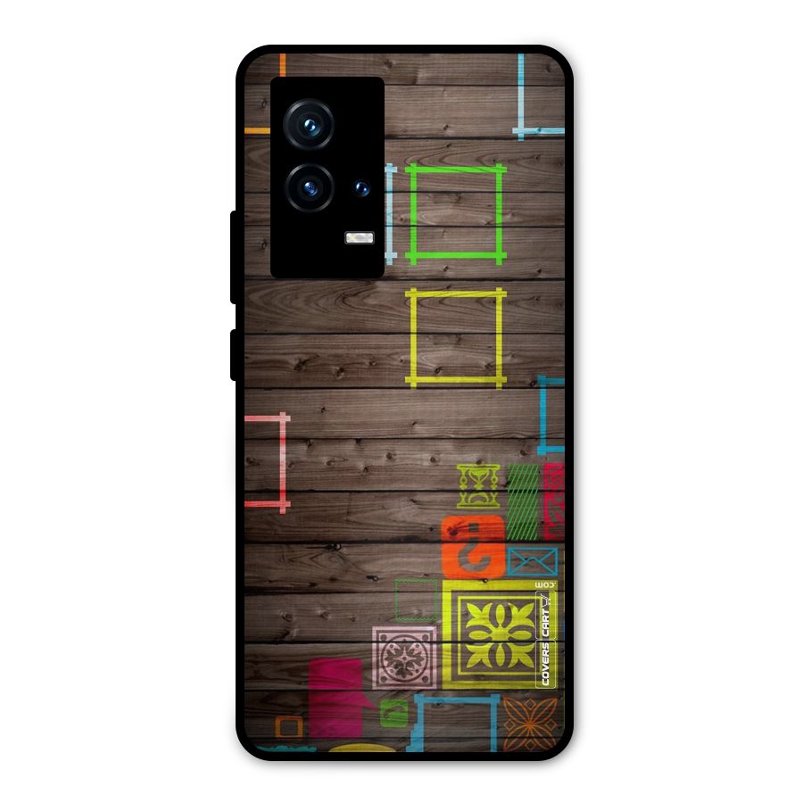 Multicolor Frame Design Metal Back Case for iQOO 9 5G