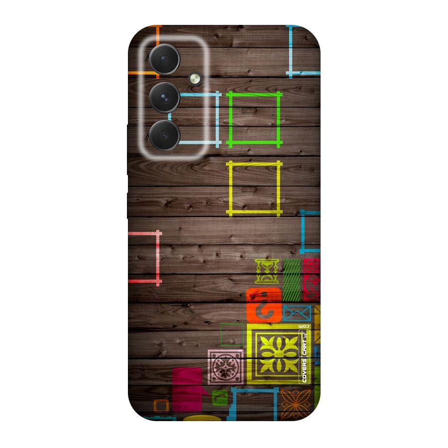 Multicolor Frame Design Original Polycarbonate Back Case for Galaxy A54