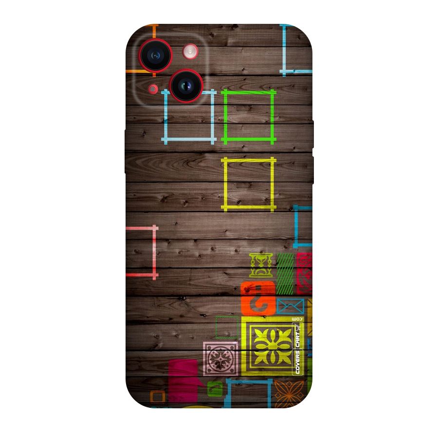 Multicolor Frame Design Original Polycarbonate Back Case for iPhone 14 Plus