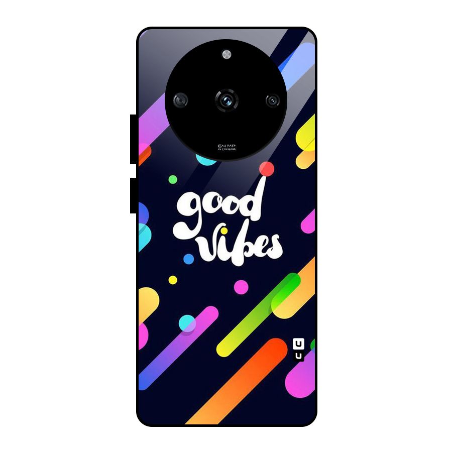 Multicolor Good Vibing Glass Back Case for Realme Narzo 60 5G