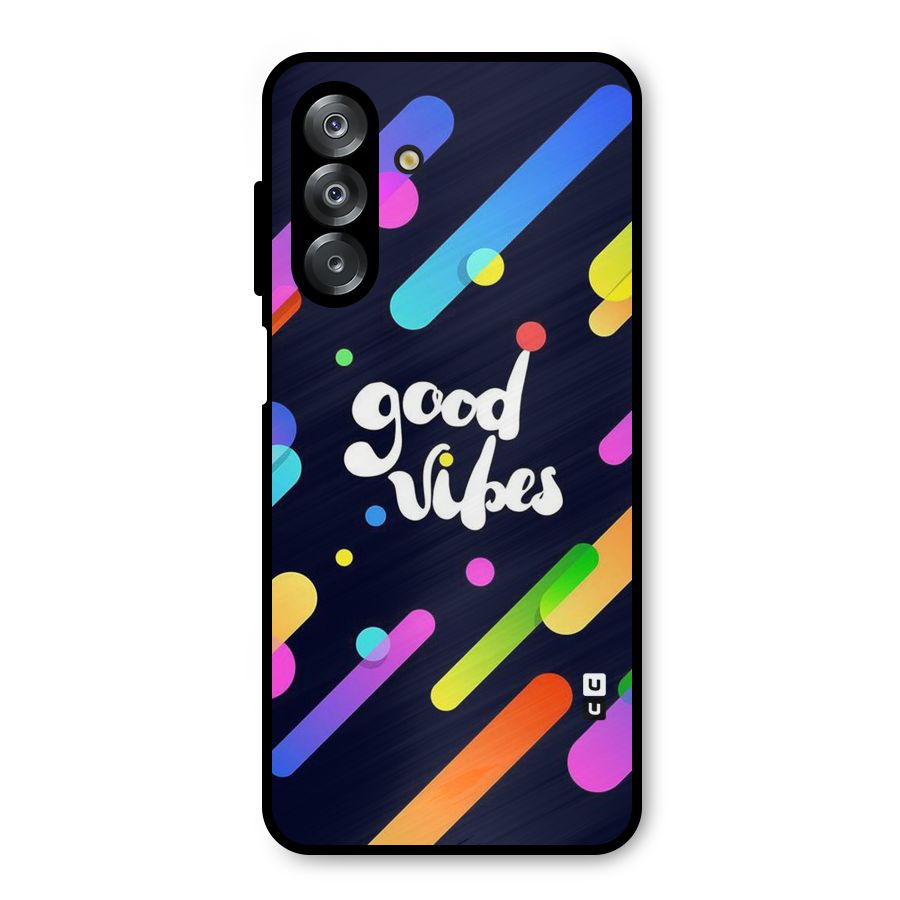 Multicolor Good Vibing Metal Back Case for Galaxy A26