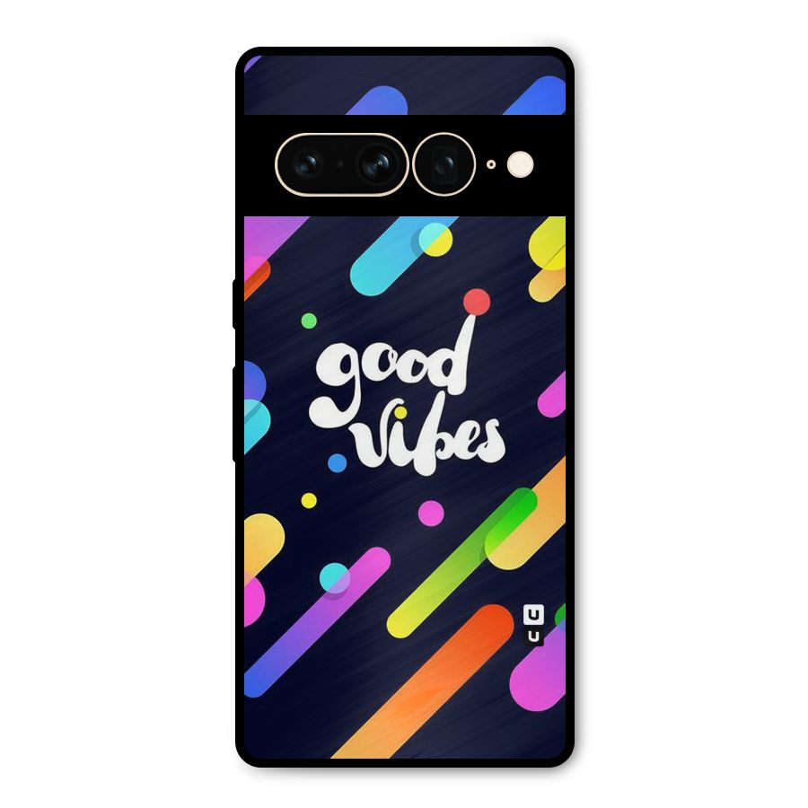 Multicolor Good Vibing Metal Back Case for Google Pixel 7 Pro