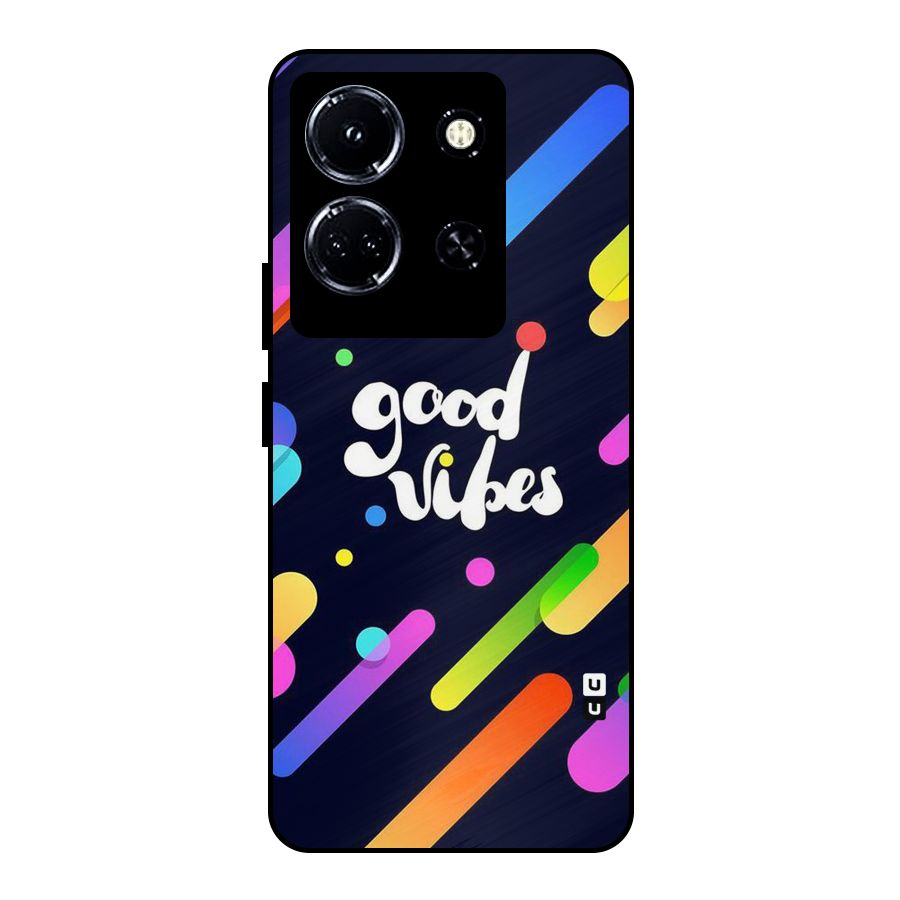 Multicolor Good Vibing Metal Back Case for Infinix Note 30 5G