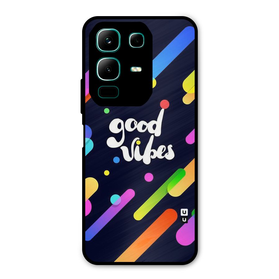 Multicolor Good Vibing Metal Back Case for Infinix Note 50x