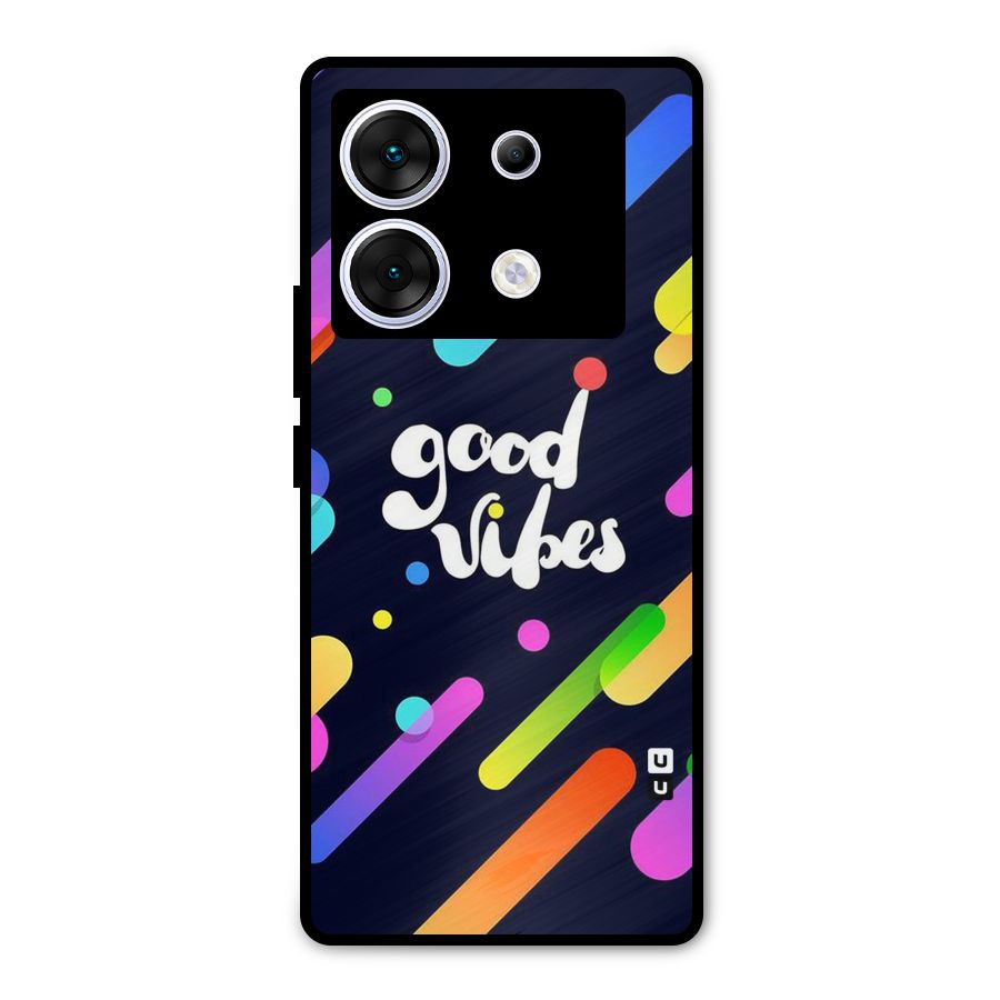 Multicolor Good Vibing Metal Back Case for Infinix Zero 30 5G