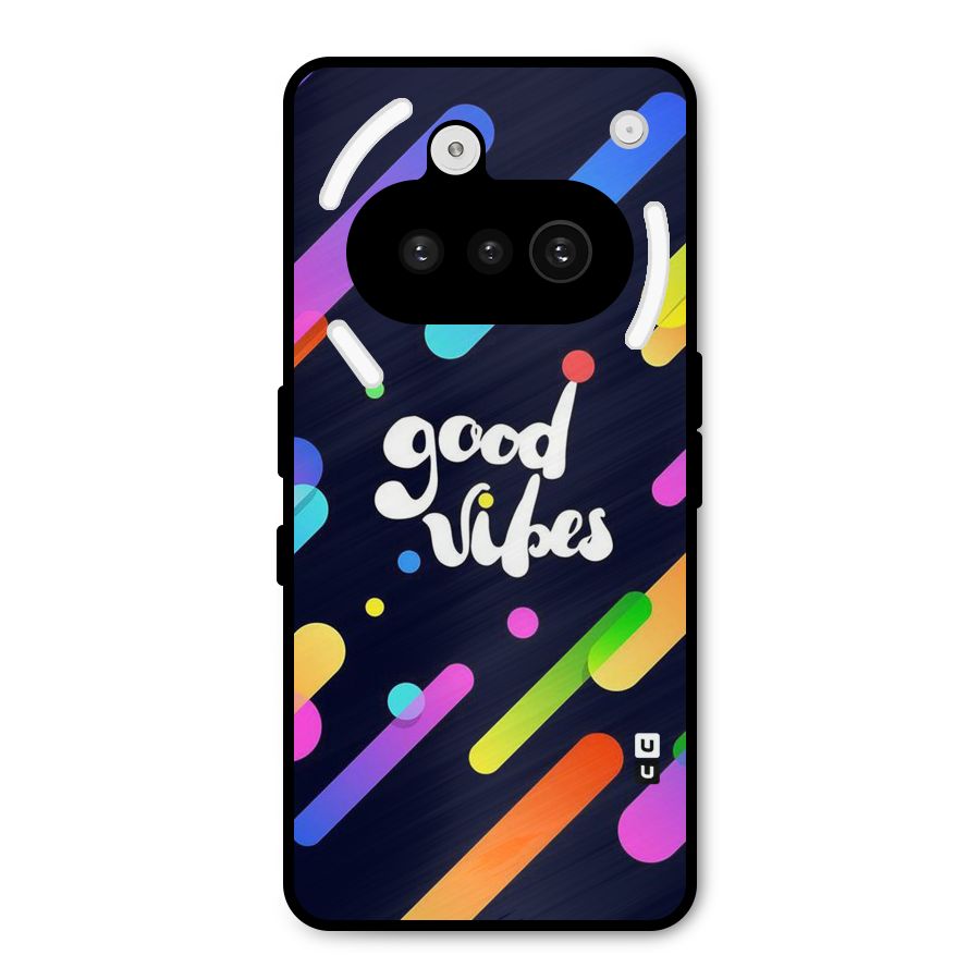 Multicolor Good Vibing Metal Back Case for Nothing Phone 3a