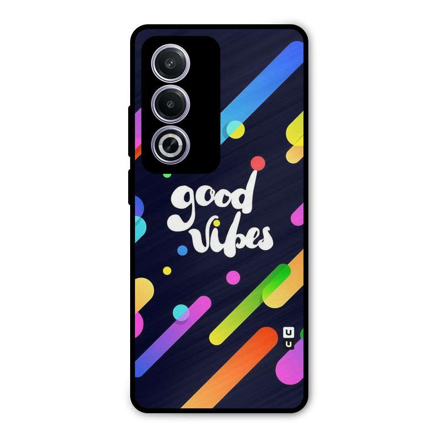 Multicolor Good Vibing Metal Back Case for Oppo K12x