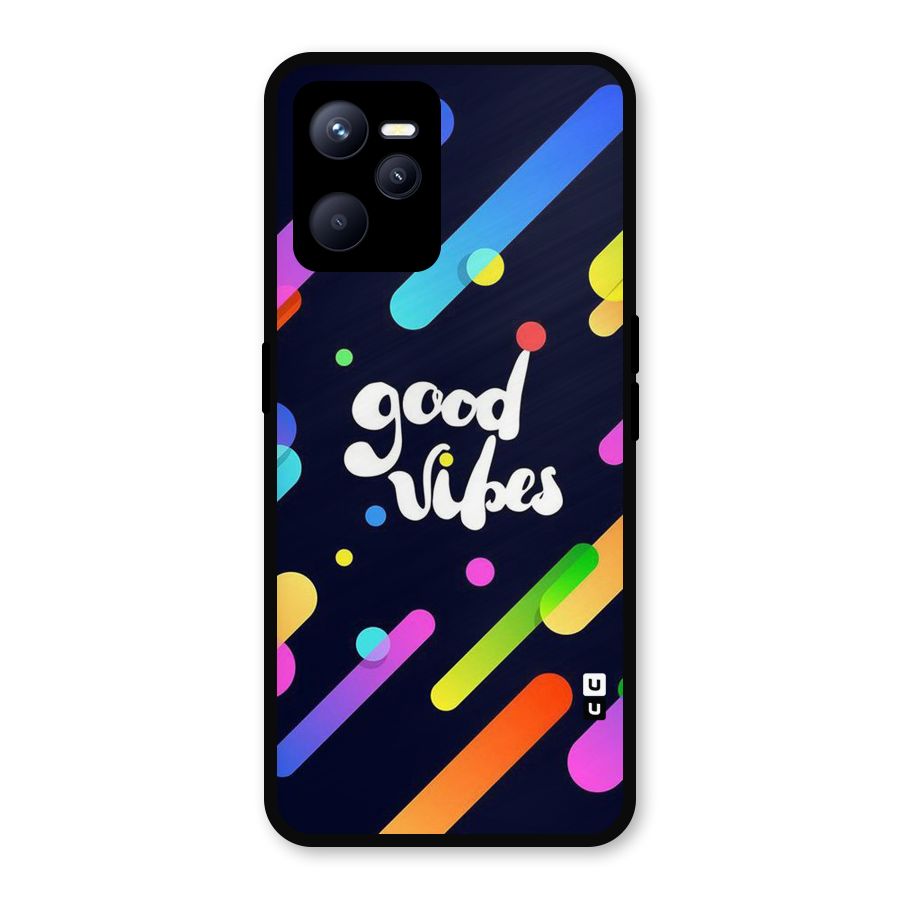 Multicolor Good Vibing Metal Back Case for Realme C35
