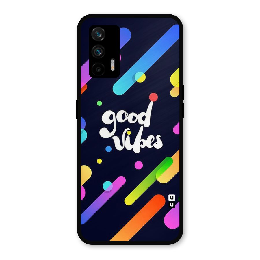 Multicolor Good Vibing Metal Back Case for Realme GT 5G
