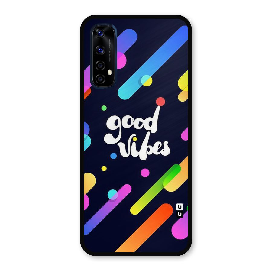 Multicolor Good Vibing Metal Back Case for Realme Narzo 20 Pro