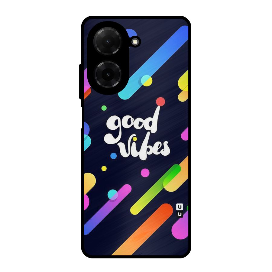 Multicolor Good Vibing Metal Back Case for Redmi A5 4G
