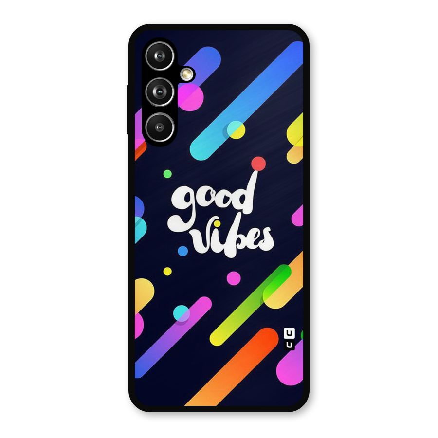 Multicolor Good Vibing Metal Back Case for Samsung Galaxy M54
