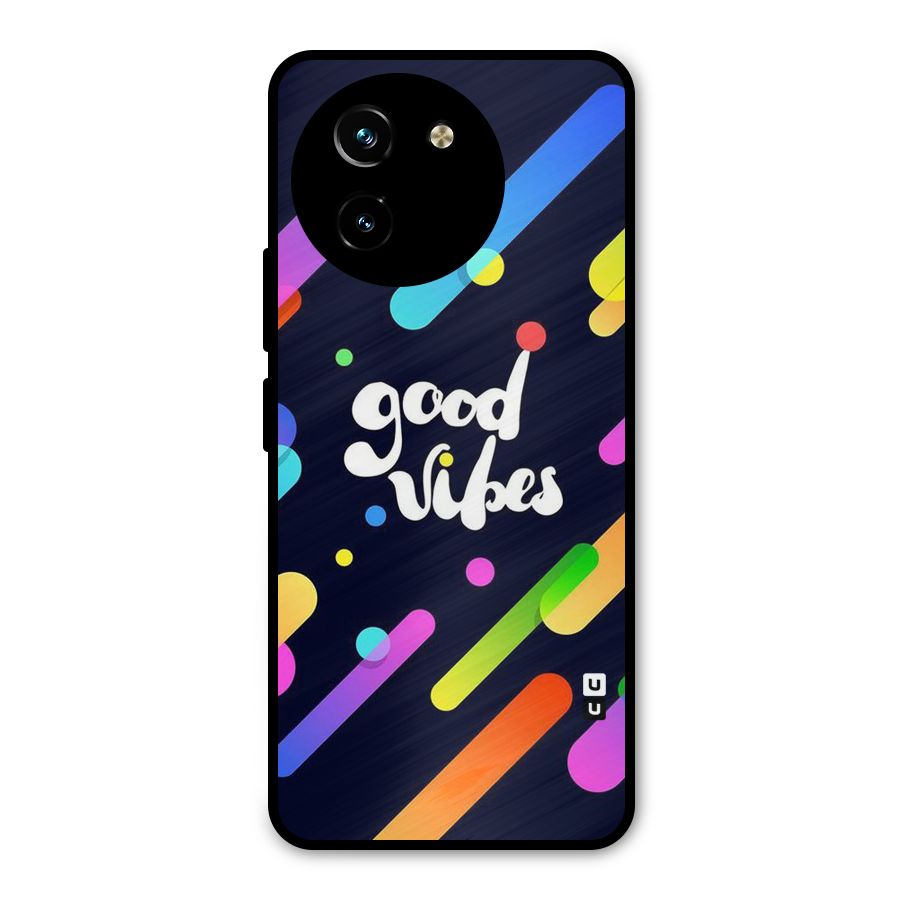 Multicolor Good Vibing Metal Back Case for Vivo T3x