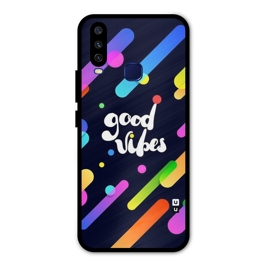 Multicolor Good Vibing Metal Back Case for Vivo Y15
