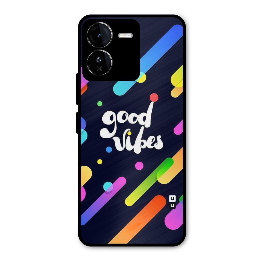 Multicolor Good Vibing Metal Back Case for iQOO Z9