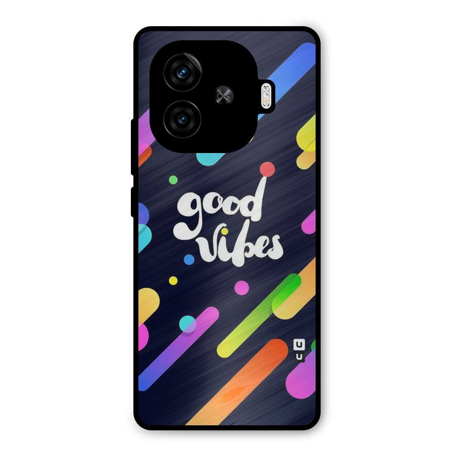 Multicolor Good Vibing Metal Back Case for iQOO Z9 Turbo