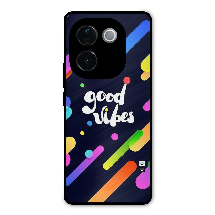 Multicolor Good Vibing Metal Back Case for iQOO Z9s Pro