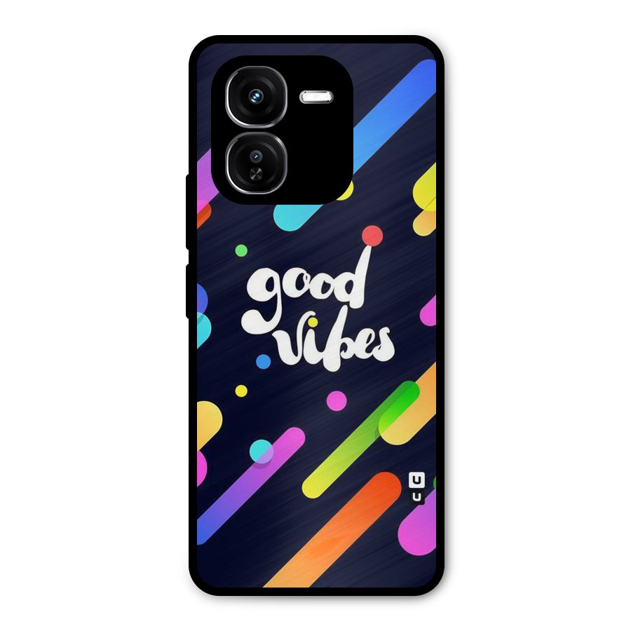 Multicolor Good Vibing Metal Back Case for iQOO Z9x
