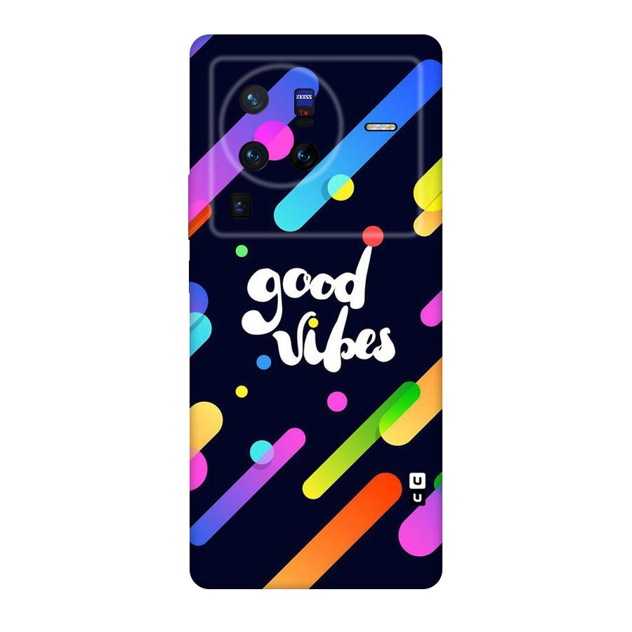 Multicolor Good Vibing Original Polycarbonate Back Case for Vivo X80