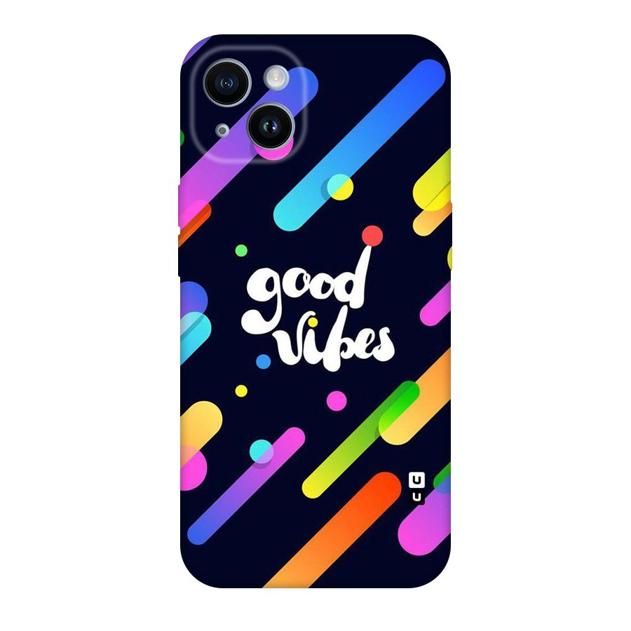 Multicolor Good Vibing Original Polycarbonate Back Case for iPhone 14