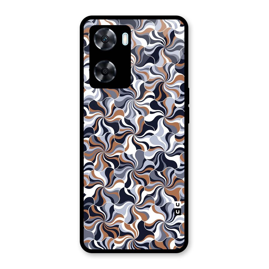 Multicolor Swirls Glass Back Case for Oppo A77s