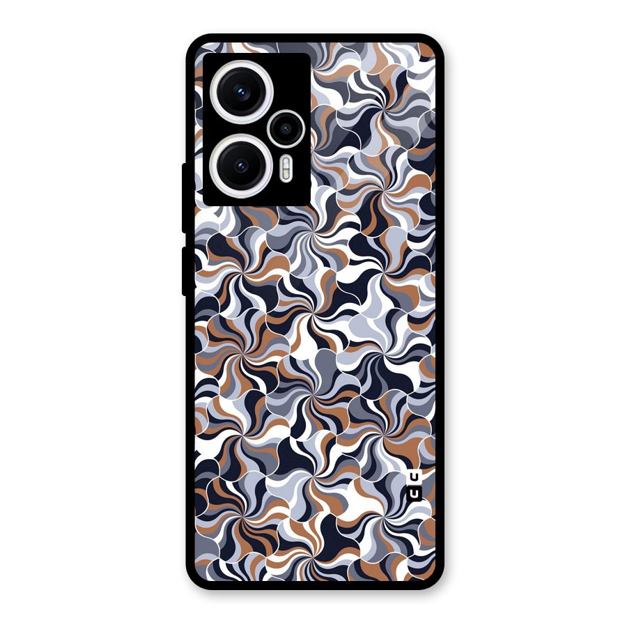 Multicolor Swirls Glass Back Case for Poco F5